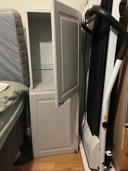 GODMORGON Badrumsskåp Grå