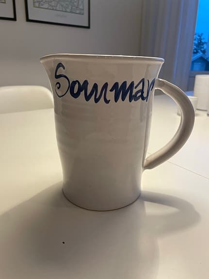 Västergården vit kanna i porslin 2l