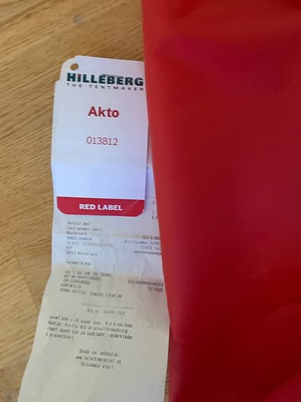 Hilleberg Akto med footprint, endast testat.
