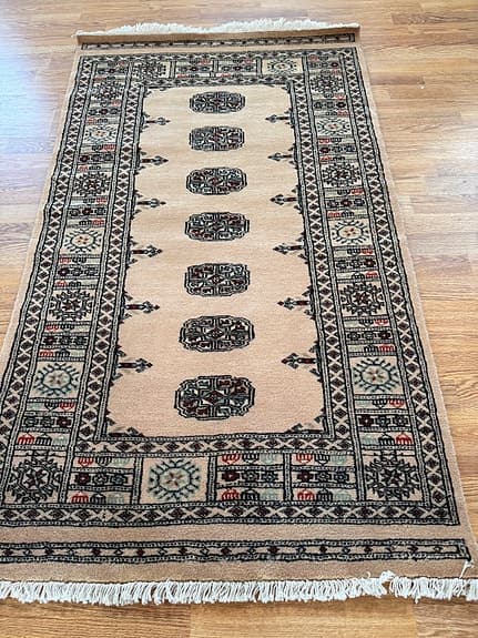 Oanvänd handknuten Pakistanmatta 95x159