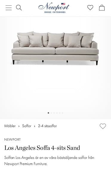 Newport (Los Angeles) Soffa 4-sits säljes