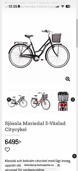 Sjösala Mariedal 3-växlar damcykel