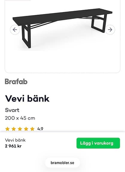 Brafab Vevi bänk