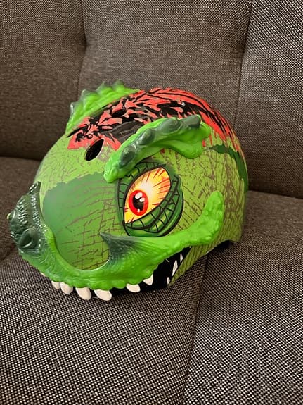 Raskullz dinosaurie cykelhjälm barn stl S 50–54 cm grön