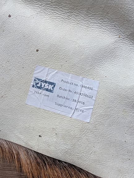 Fin fäll i äkta getskinn från JYSK (89x62 cm)