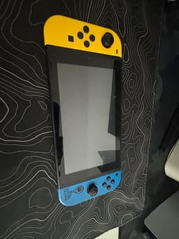 Nintendo Switch konsol blå/gul Fortnite Edition