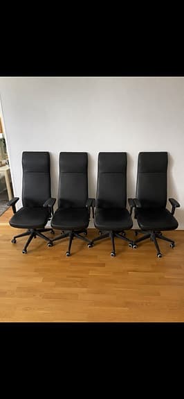 Kontorsstol HJH Office – Hög rygg i skinn – Mycket bekväm