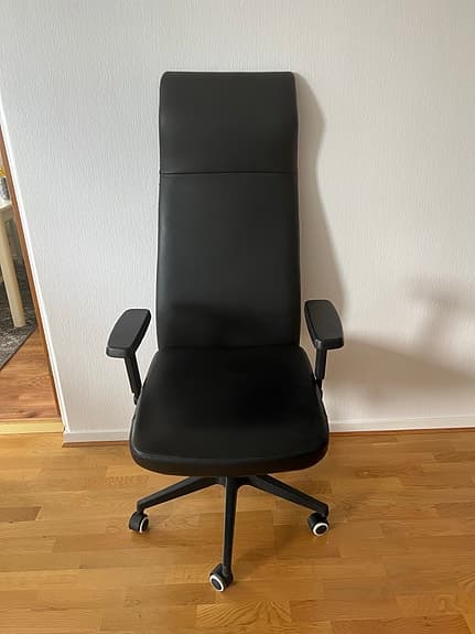 Kontorsstol HJH Office – Hög rygg i skinn – Mycket bekväm