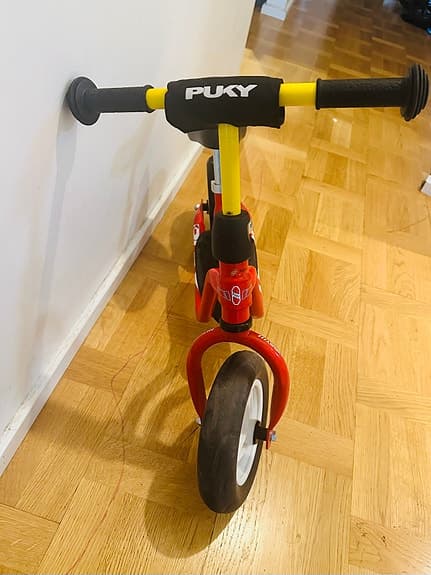 PUKY balanscykel röd gul för barn
