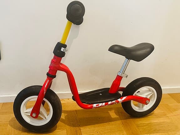 PUKY balanscykel röd gul för barn