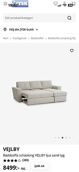 Vejlby bäddsoffa ny