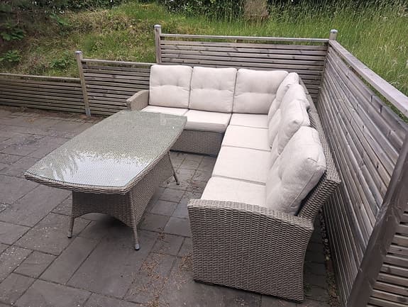 Brafab loungesoffa med bord – fint skick
