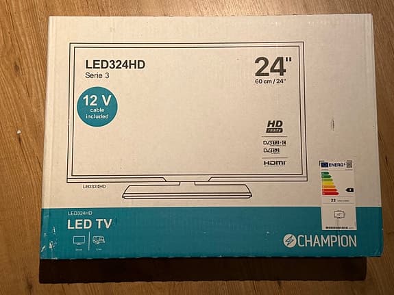 Champion LED TV 24" (12V och 230V kablar)