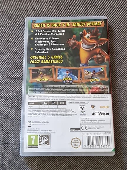 Crash Bandicoot N. Sane Trilogy Nintendo Switch spel