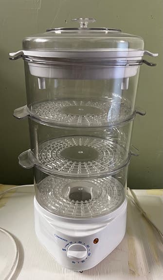 Cookworks ångkokare med 3 nivåer