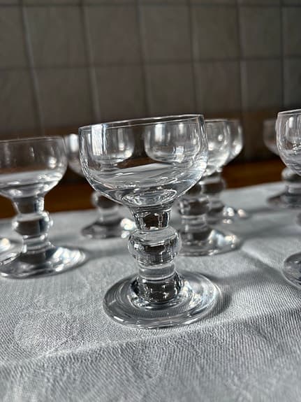 10 st Hunter (Jæger) snapsglas – Per Lütken, Holmegaard