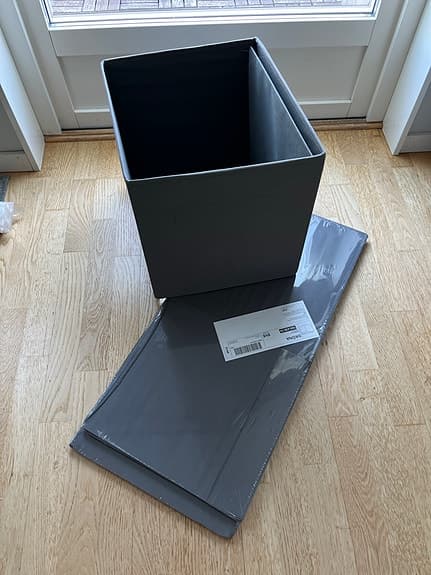 Helt nya gråa förvaringslådor DRÖNA från IKEA