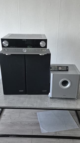 Pioneer med subwoofer och Andersson förstärkare