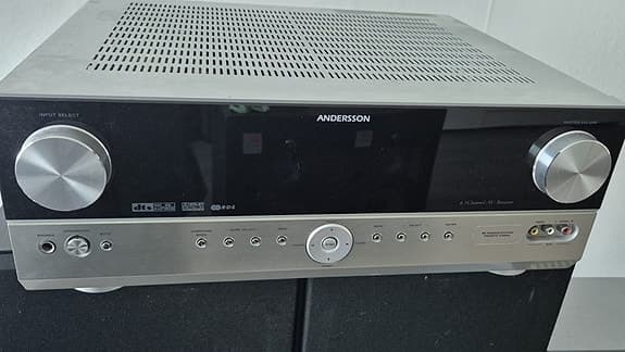 Pioneer med subwoofer och Andersson förstärkare