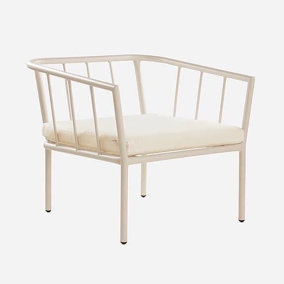 JOTEX MENTON - OANVÄND - Beige loungestolar med dyna för uteplats/balkong 2st