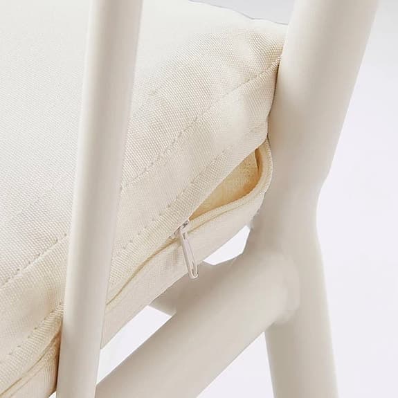 JOTEX MENTON - OANVÄND - Beige loungestolar med dyna för uteplats/balkong 2st