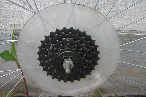 26" (559-19) bakhjul med frihjulskassett