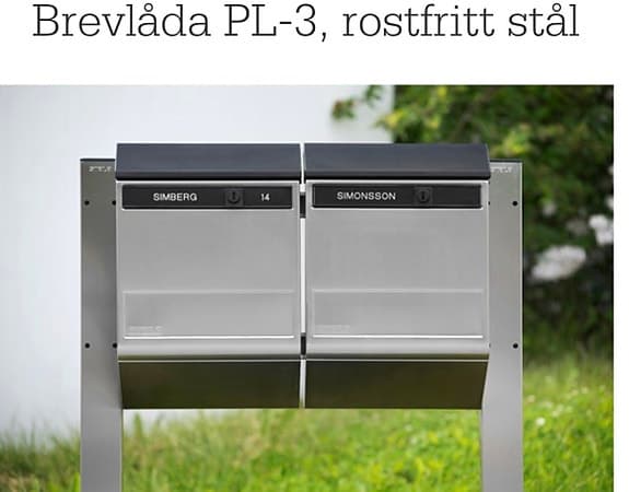 Stala PL-3 brevlåda rostfritt stål