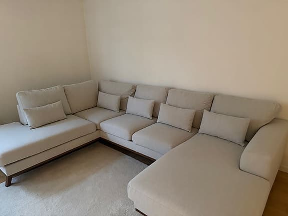 Copenhagen 5-sits Högervänd U-formad Soffa med Divan och Schäslong i Tyg