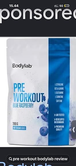 Optimum Nutrition kreatinpulver + Bodylab pre workout och proteinpulver