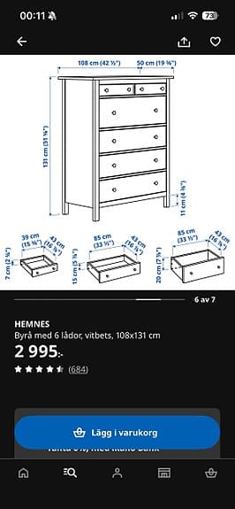 Hemnes byrå ikea