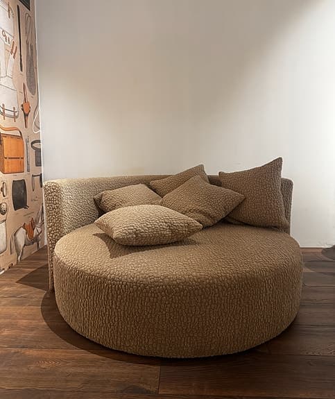 Rund soffa sammet