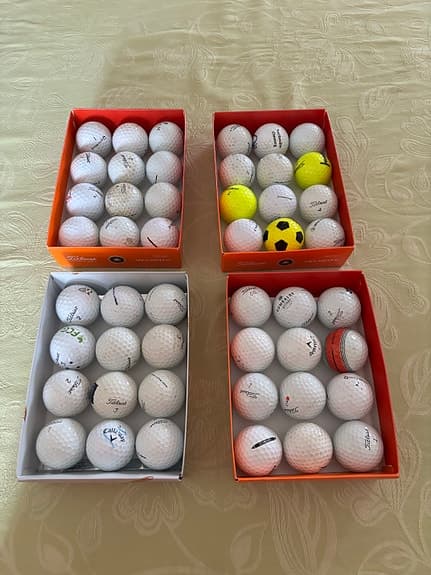 Golfbollar, Titleist och Callaway, A klass
