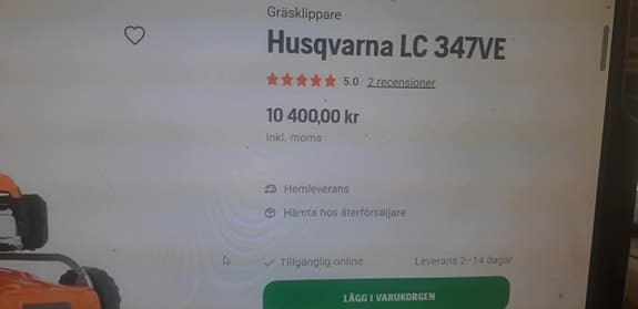 Husqvarna LC 347V gräsklippare bensin