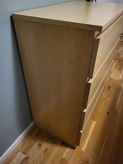 IKEA Malm byråer i björk och vitlaserad ek
