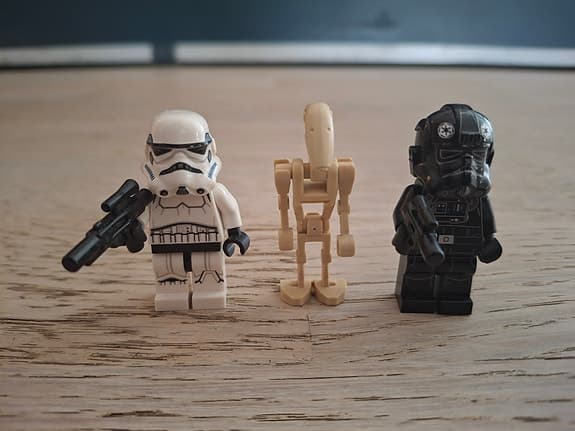 LEGO Star Wars minifigurer stormtrooper droid pilot
