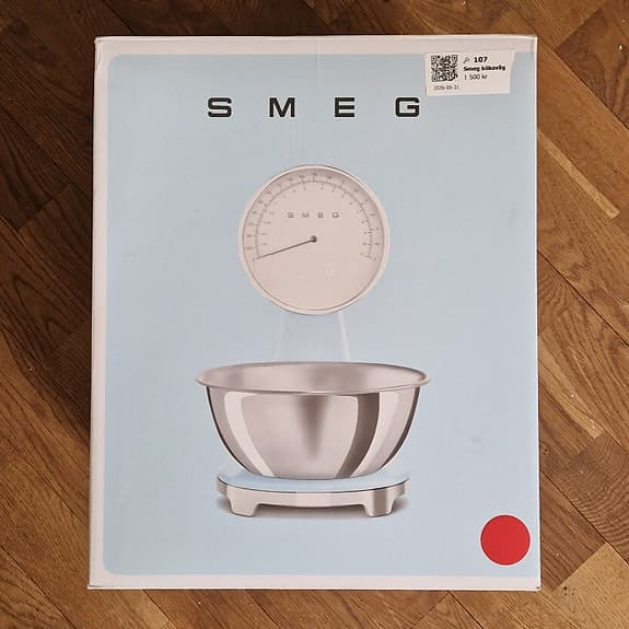 Smeg, köksvåg , RÖD, 5 kg, kökstillbehör