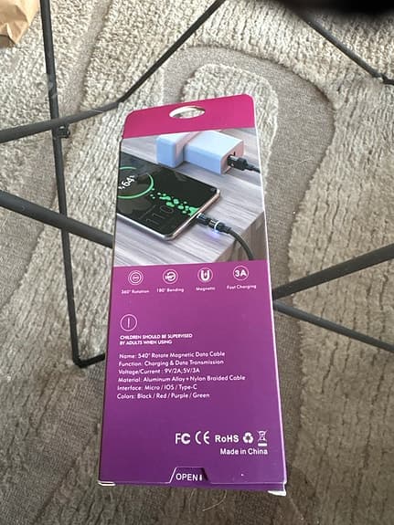 3i1.se Roterande Magnetisk Kabel för Laddning och Dataöverföring kan skickas