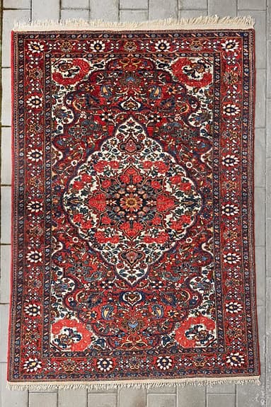 Handknuten Persisk Semiantik Matta (Bakhtiari) 144x208 cm