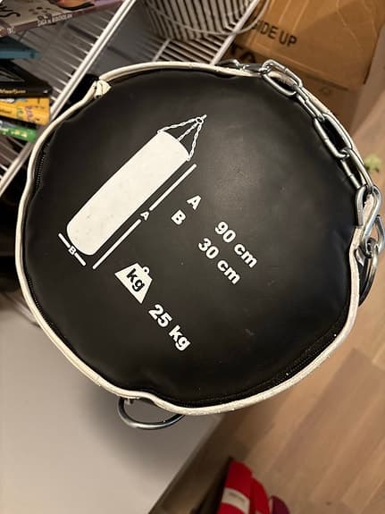 Energetics boxsäck 90 cm 25 kg svart/vit