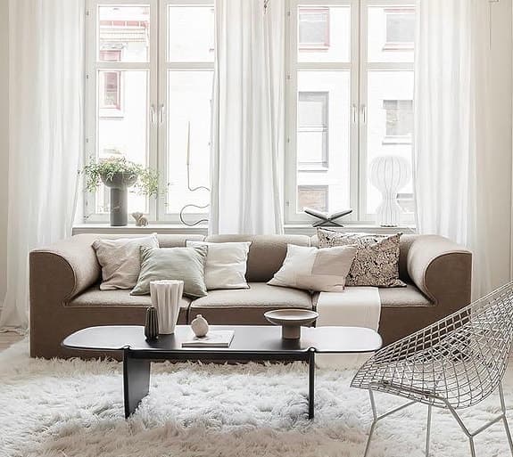 MENU - Norm Architects Audo Copenhagen - Eave Modular Sofa & Pouf - Bouclé Gold