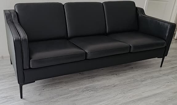 Design 3-sits skinnsoffa oanvänd