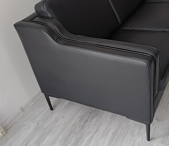 Design 3-sits skinnsoffa oanvänd