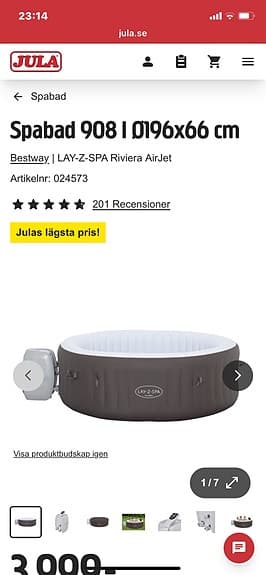 Bestway Lay‑Z‑Spa Riviera uppblåsbart spabad brunt