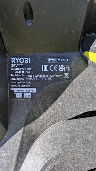 Ryobi RY36LMX46A 36V gräsklippare