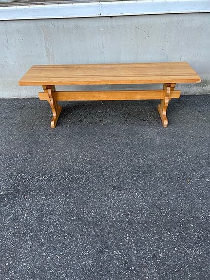 Retro furubänk ”Bjuråker 1980” – robust allmoge / 70-tal