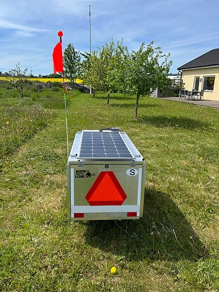 Expanderbar CYKELVAGN (med solpanel) som man kan sova i