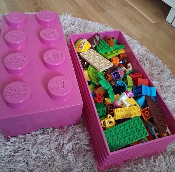 LEGO DUPLO rosa förvaringslåda med duplolego