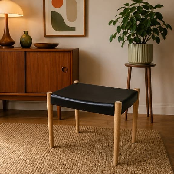 Retro pall ”Premier 69”, läder, 60-tal