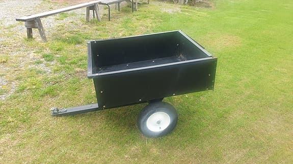 Släp kärra till åkgräs klippare