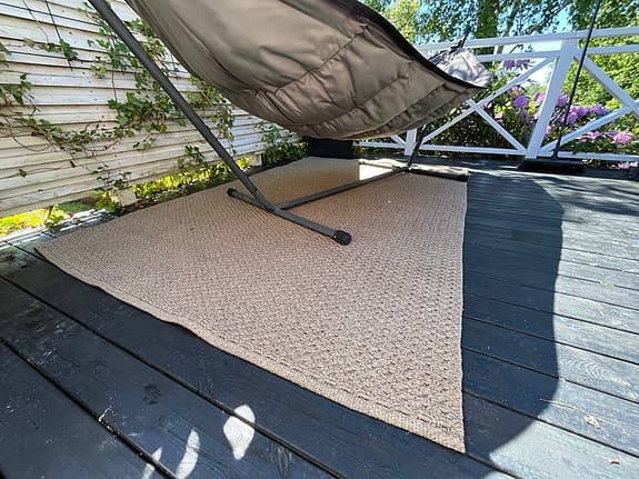Utomhusmatta beige för altan eller balkong